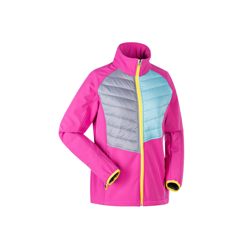 Women's 3-layer Softshell Contrast with Quilt Padding Jacket
