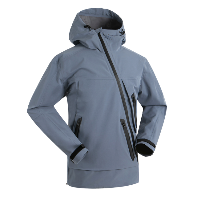 Men's Waterproof Jacket with slanting zipper opening