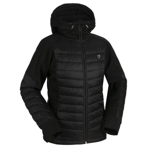 Women's 3-layer Knitted Softshell Contrast with Quilt Padding Jacket