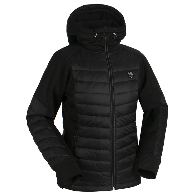 Women's 3-layer Knitted Softshell Contrast with Quilt Padding Jacket