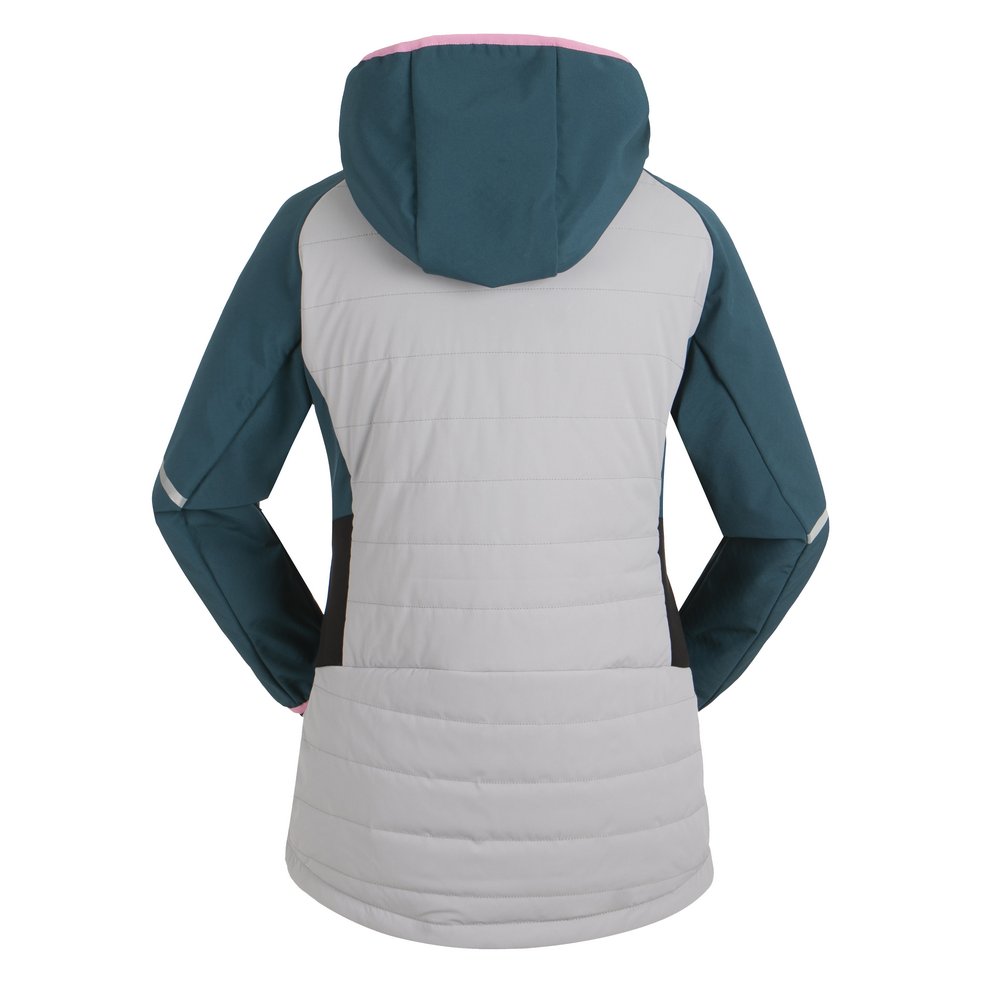 Women's 3-layer Knitted Softshell Contrast with Quilt Padding Jacket