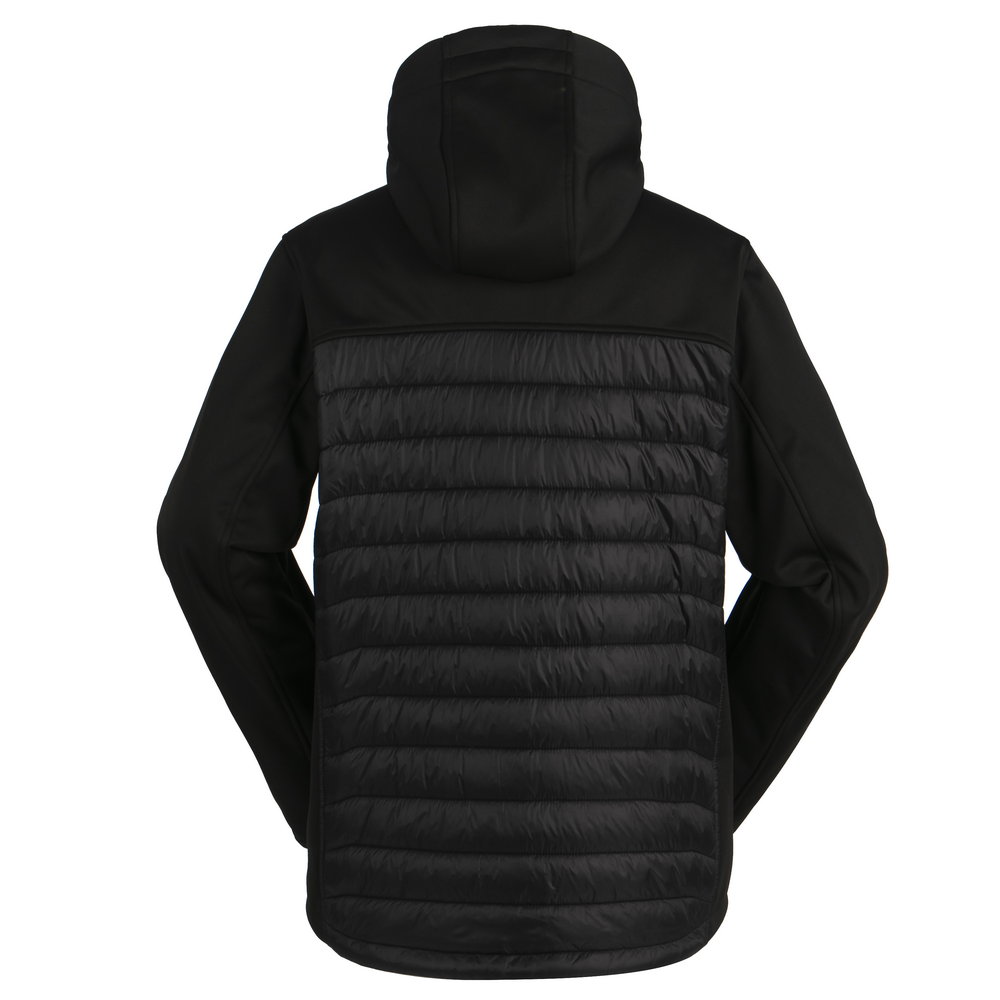 Men's 3-layer Knitted Softshell Contrast with Quilt Padding Jacket