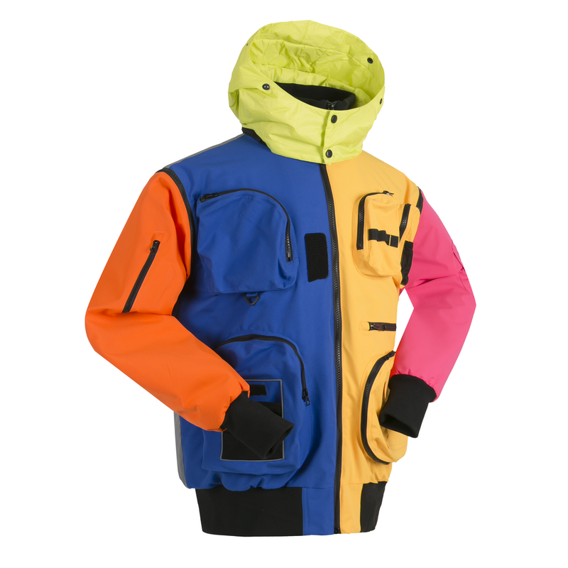 Men's Insulated Jacket with Detachable Sleeve and Hood
