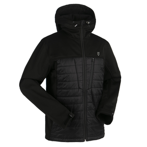 Men's 3-layer Knitted Softshell Contrast with Quilt Padding Jacket