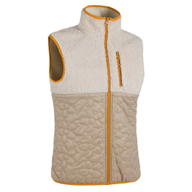 Women's Fleece contrast with quilt padding Vest