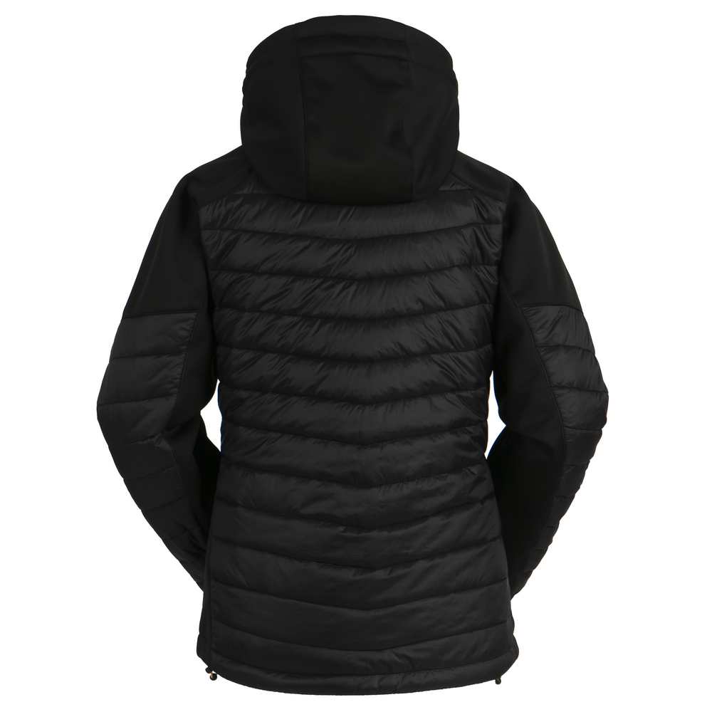 Women's 3-layer Knitted Softshell Contrast with Quilt Padding Jacket